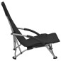 vidaXL Klappbare Strandstühle 2 Stk. Schwarz Stoff vidaXL Klappbare Strandstühle 2 Stk. Schwarz Stoff