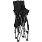 vidaXL Klappbare Strandstühle 2 Stk. Schwarz Stoff vidaXL Klappbare Strandstühle 2 Stk. Schwarz Stoff