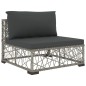 6-tlg. Garten-Lounge-Set mit Kissen Poly Rattan Grau 6-tlg. Garten-Lounge-Set mit Kissen Poly Rattan Grau