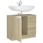 vidaXL Waschbeckenunterschrank Sonoma-Eiche 63x30x54 cm Holzwerkstoff vidaXL Waschbeckenunterschrank Sonoma-Eiche 63x30x54 cm Holzwerkstoff