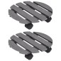 vidaXL Pflanzenroller 2 Stk. Grau Ø30x7,5 cm WPC vidaXL Pflanzenroller 2 Stk. Grau Ø30x7,5 cm WPC