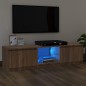 vidaXL TV-Schrank mit LED-Leuchten Braun Eichen-Optik 140x40x35,5 cm vidaXL TV-Schrank mit LED-Leuchten Braun Eichen-Optik 140x40x35,5 cm