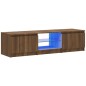 vidaXL TV-Schrank mit LED-Leuchten Braun Eichen-Optik 140x40x35,5 cm vidaXL TV-Schrank mit LED-Leuchten Braun Eichen-Optik 140x40x35,5 cm