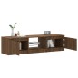 vidaXL TV-Schrank mit LED-Leuchten Braun Eichen-Optik 140x40x35,5 cm vidaXL TV-Schrank mit LED-Leuchten Braun Eichen-Optik 140x40x35,5 cm