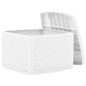 vidaXL Beistelltisch Weiß 54×54×36,5 cm Kunststoff vidaXL Beistelltisch Weiß 54×54×36,5 cm Kunststoff