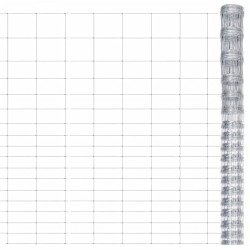 vidaXL Gartenzaun Verzinkter Stahl 50x1,25 m Silbern