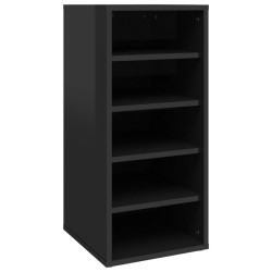 vidaXL Schuhschrank Hochglanz-Schwarz 31,5x35x70 cm Holzwerkstoff