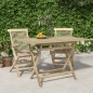 vidaXL Gartentisch Klappbar Grau 120x70x75 cm Massivholz Teak vidaXL Gartentisch Klappbar Grau 120x70x75 cm Massivholz Teak
