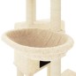 vidaXL Kratzbaum mit Sisal-Kratzsäulen Creme 122 cm vidaXL Kratzbaum mit Sisal-Kratzsäulen Creme 122 cm