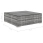 5-tlg. Garten-Lounge-Set mit Auflagen Poly Rattan Grau 5-tlg. Garten-Lounge-Set mit Auflagen Poly Rattan Grau