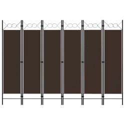 vidaXL 6-tlg. Raumteiler Braun 240 x 180 cm