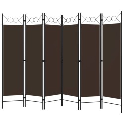 vidaXL 6-tlg. Raumteiler Braun 240 x 180 cm