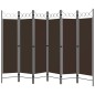 vidaXL 6-tlg. Raumteiler Braun 240 x 180 cm vidaXL 6-tlg. Raumteiler Braun 240 x 180 cm