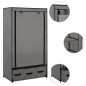 vidaXL Kleiderschrank Grau 87 x 49 x 159 cm Stoff vidaXL Kleiderschrank Grau 87 x 49 x 159 cm Stoff