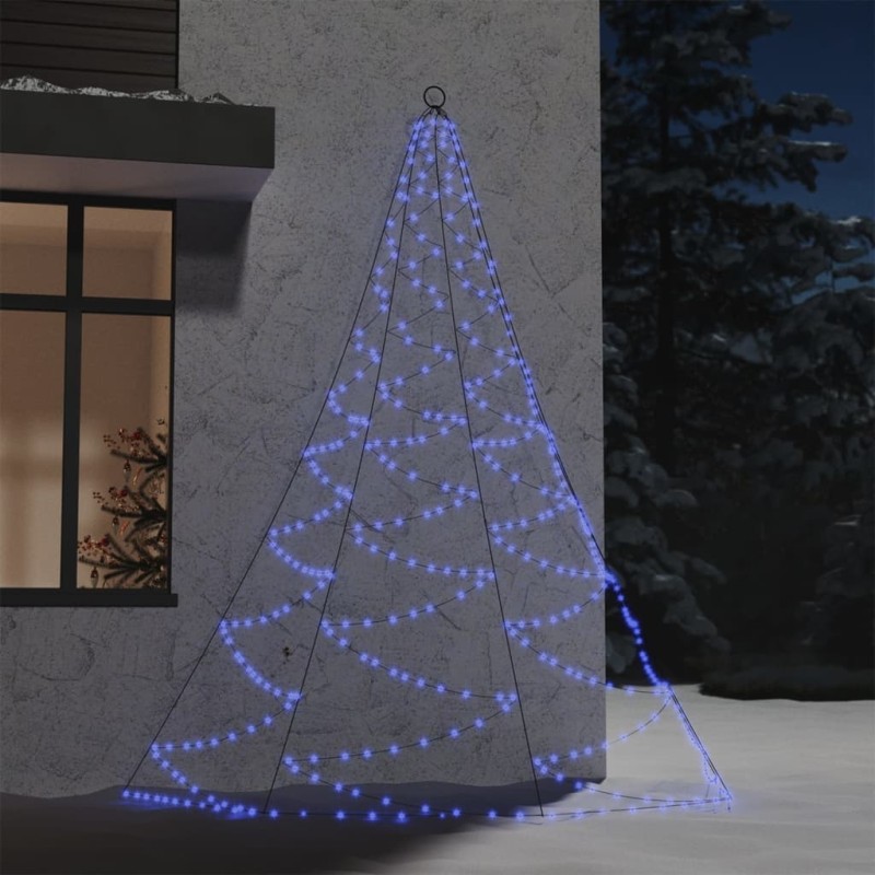 vidaXL LED-Wandbaum mit Metallhaken 260 LED Blau 3 m Indoor Outdoor vidaXL LED-Wandbaum mit Metallhaken 260 LED Blau 3 m Indoor Outdoor