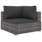 11-tlg. Garten-Lounge-Set mit Auflagen Poly Rattan Grau 11-tlg. Garten-Lounge-Set mit Auflagen Poly Rattan Grau