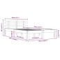 vidaXL Massivholzbett Weiß 200x200 cm vidaXL Massivholzbett Weiß 200x200 cm