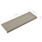 vidaXL Teppich-Treppenstufen 15 Stk. 65x21x4 cm Hellgrau vidaXL Teppich-Treppenstufen 15 Stk. 65x21x4 cm Hellgrau