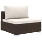 13-tlg. Garten-Lounge-Set mit Auflagen Poly Rattan Braun 13-tlg. Garten-Lounge-Set mit Auflagen Poly Rattan Braun