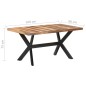 vidaXL Esstisch 160x80x75 cm Massivholz Honigfarben vidaXL Esstisch 160x80x75 cm Massivholz Honigfarben