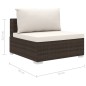 13-tlg. Garten-Lounge-Set mit Auflagen Poly Rattan Braun 13-tlg. Garten-Lounge-Set mit Auflagen Poly Rattan Braun
