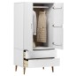 vidaXL Kleiderschrank MOLDE Weiß 90x55x175 cm Massivholz Kiefer vidaXL Kleiderschrank MOLDE Weiß 90x55x175 cm Massivholz Kiefer