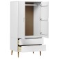 vidaXL Kleiderschrank MOLDE Weiß 90x55x175 cm Massivholz Kiefer vidaXL Kleiderschrank MOLDE Weiß 90x55x175 cm Massivholz Kiefer