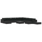 12-tlg. Garten-Lounge-Set mit Auflagen Poly Rattan Schwarz 12-tlg. Garten-Lounge-Set mit Auflagen Poly Rattan Schwarz