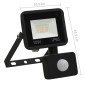 vidaXL LED-Fluter mit Sensor 10W Warmweiß vidaXL LED-Fluter mit Sensor 10W Warmweiß