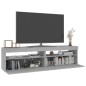 vidaXL TV-Schränke 2 Stk. mit LED-Leuchten Betongrau 75x35x40 cm vidaXL TV-Schränke 2 Stk. mit LED-Leuchten Betongrau 75x35x40 cm