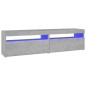 vidaXL TV-Schränke 2 Stk. mit LED-Leuchten Betongrau 75x35x40 cm vidaXL TV-Schränke 2 Stk. mit LED-Leuchten Betongrau 75x35x40 cm