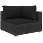 12-tlg. Garten-Lounge-Set mit Auflagen Poly Rattan Schwarz 12-tlg. Garten-Lounge-Set mit Auflagen Poly Rattan Schwarz