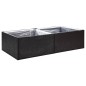 vidaXL Pflanzkübel Schwarz 157x80x40 cm Poly Rattan vidaXL Pflanzkübel Schwarz 157x80x40 cm Poly Rattan