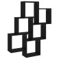 vidaXL Würfelregal Schwarz 78x15x93 cm Holzwerkstoff