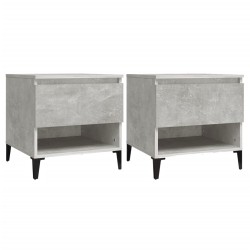 vidaXL Beistelltische 2 Stk. Betongrau 50x46x50 cm Holzwerkstoff