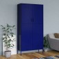 vidaXL Kleiderschrank Marineblau 90x50x180 cm Stahl vidaXL Kleiderschrank Marineblau 90x50x180 cm Stahl