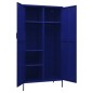 vidaXL Kleiderschrank Marineblau 90x50x180 cm Stahl vidaXL Kleiderschrank Marineblau 90x50x180 cm Stahl