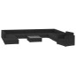 11-tlg. Garten-Lounge-Set mit Auflagen Poly Rattan Schwarz 11-tlg. Garten-Lounge-Set mit Auflagen Poly Rattan Schwarz