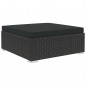 11-tlg. Garten-Lounge-Set mit Auflagen Poly Rattan Schwarz 11-tlg. Garten-Lounge-Set mit Auflagen Poly Rattan Schwarz