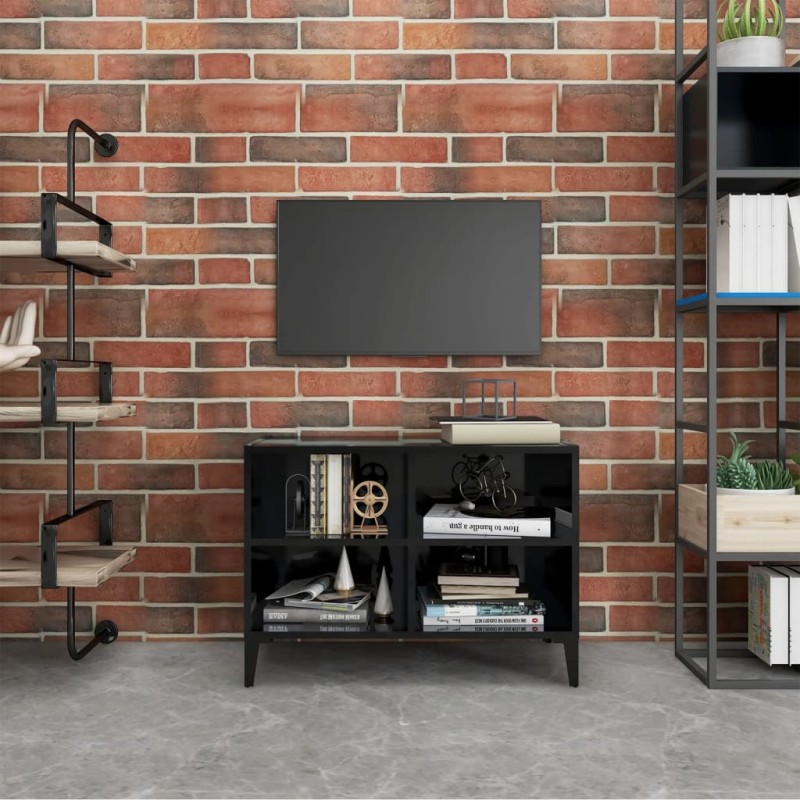 vidaXL TV-Schrank mit Metallbeinen Hochglanz-Schwarz 69,5x30x50cm vidaXL TV-Schrank mit Metallbeinen Hochglanz-Schwarz 69,5x30x50cm