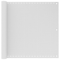 vidaXL Balkonsichtschutz HDPE 90x600 cm weiß