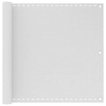 vidaXL Balkonsichtschutz HDPE 90x600 cm weiß