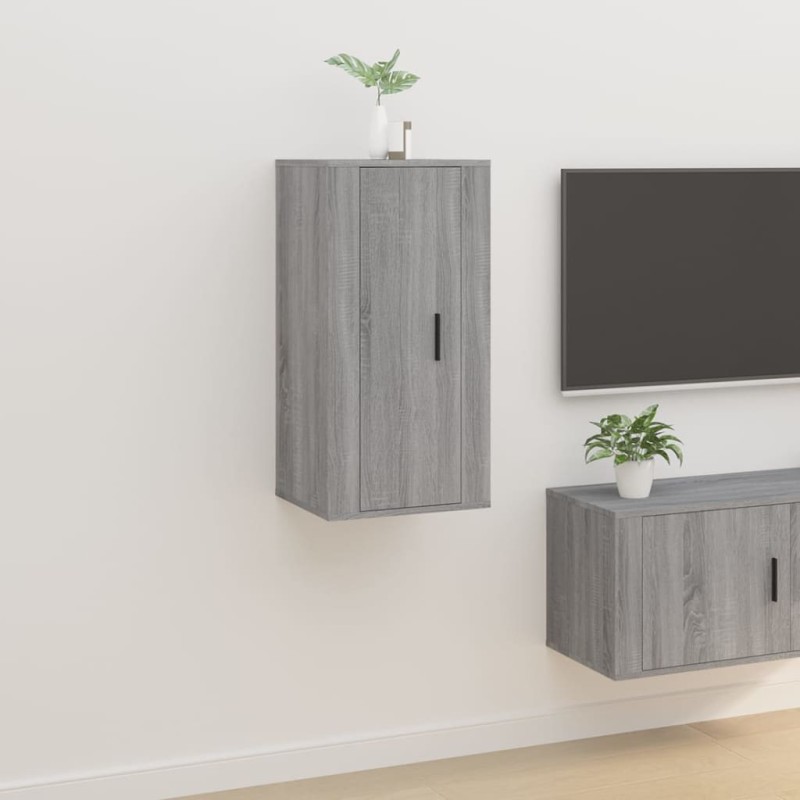vidaXL TV-Wandschrank Grau Sonoma 40x34,5x80 cm vidaXL TV-Wandschrank Grau Sonoma 40x34,5x80 cm