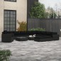 13-tlg. Garten-Lounge-Set mit Auflagen Poly Rattan Schwarz 13-tlg. Garten-Lounge-Set mit Auflagen Poly Rattan Schwarz