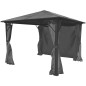 vidaXL Pavillon mit Vorhängen Anthrazit Aluminium 300 x 300 cm vidaXL Pavillon mit Vorhängen Anthrazit Aluminium 300 x 300 cm