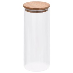 vidaXL Vorratsgläser mit Bambusdeckel 6 Stk. 1000 ml 