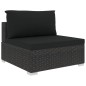 13-tlg. Garten-Lounge-Set mit Auflagen Poly Rattan Schwarz 13-tlg. Garten-Lounge-Set mit Auflagen Poly Rattan Schwarz