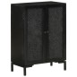 vidaXL Sideboard Schwarz 55x30x77 cm Massivholz Mango und Eisen vidaXL Sideboard Schwarz 55x30x77 cm Massivholz Mango und Eisen