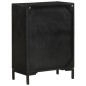 vidaXL Sideboard Schwarz 55x30x77 cm Massivholz Mango und Eisen vidaXL Sideboard Schwarz 55x30x77 cm Massivholz Mango und Eisen