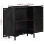 vidaXL Sideboard Schwarz 55x30x77 cm Massivholz Mango und Eisen vidaXL Sideboard Schwarz 55x30x77 cm Massivholz Mango und Eisen